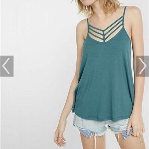 •EXPRESS• Strappy ladder front with slit swing side tank top in a size XS - Picture 1 of 7